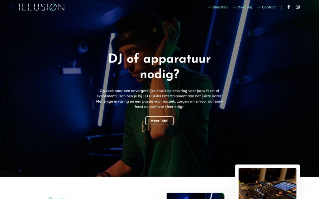 Homepage van dj-illusion.nl