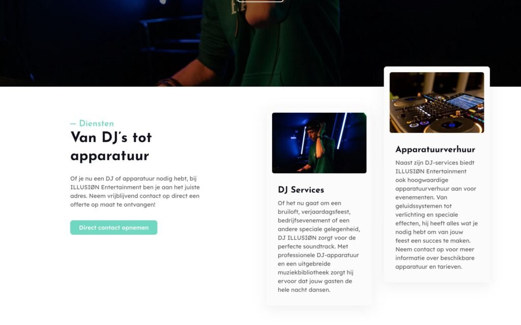 De diensten op dj-illusion.nl
