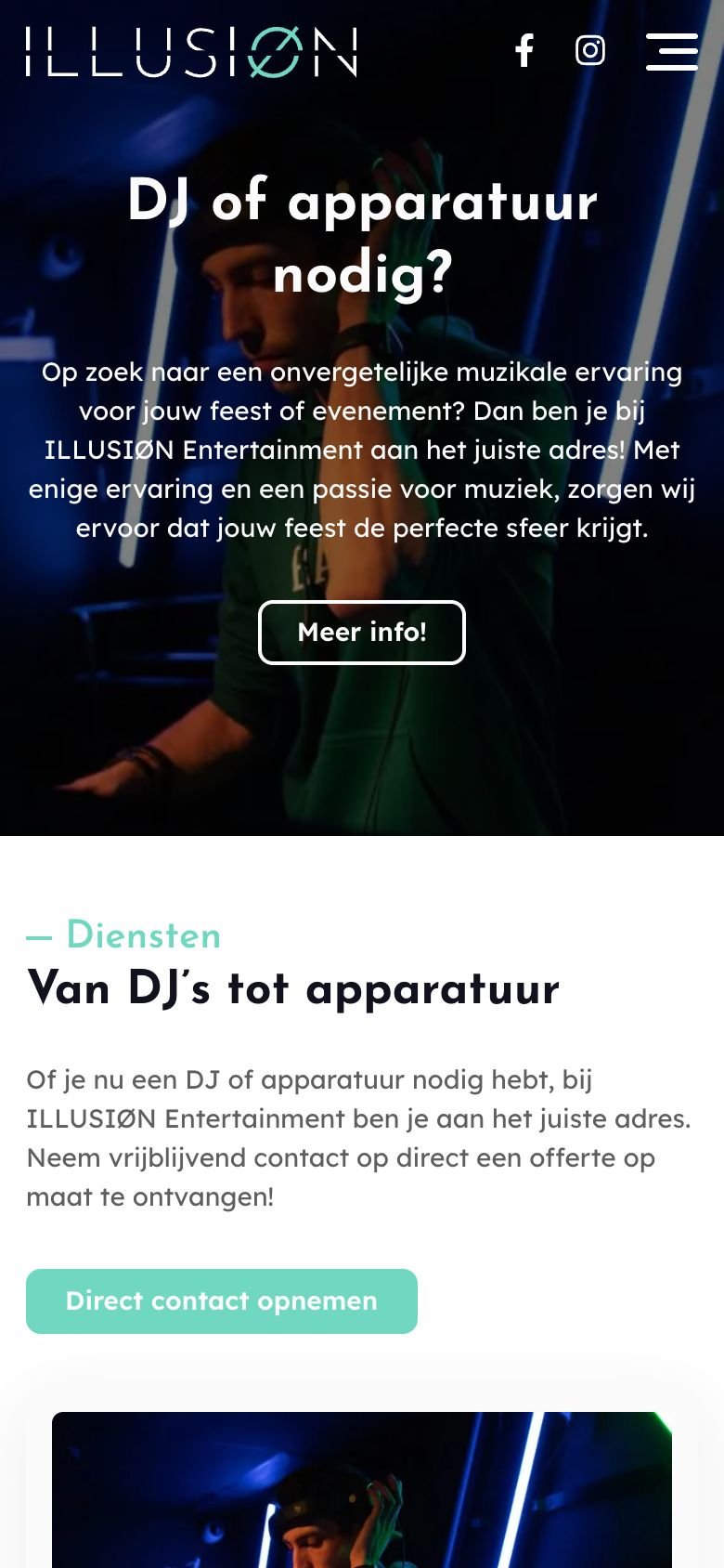 dj-illusion.nl op mobiel