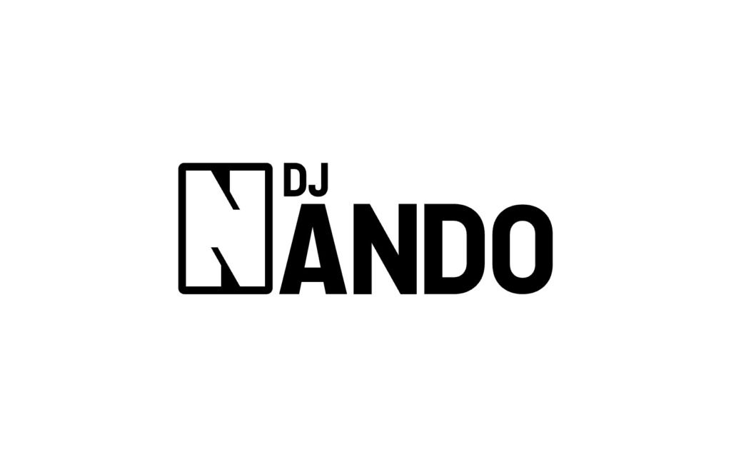 Logo van DJ Nando in zwart